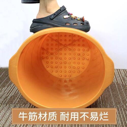 高桶牛筋泡脚桶耐摔加厚塑料桶按摩足浴桶家用加高过小腿洗脚盆