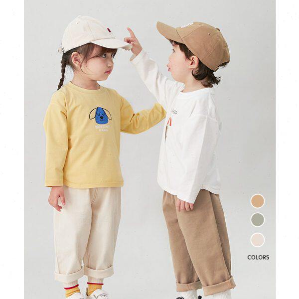 夏生百搭蹲蹲裤男女童加绒长裤宝宝宽松裤子儿童老爹裤秋冬装新款