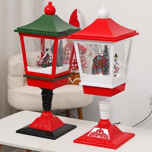 圣诞节装饰品电动音乐漂雪灯圣诞礼物生日礼品玩具场景气氛摆件