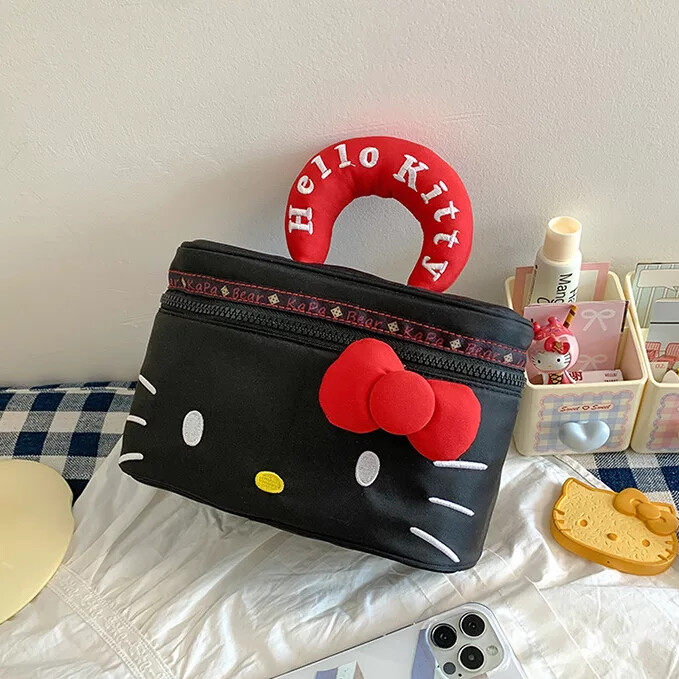 HelloKitty手提化妆包旅游便携式大容量洗漱包可爱卡通收纳盒子包
