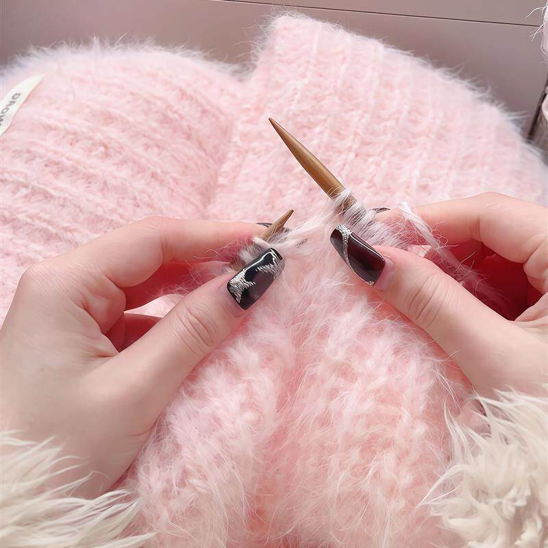 樱花粉雪花纱毛线手工围巾编织线羊毛混纺毛衣帽子毯子线材料包
