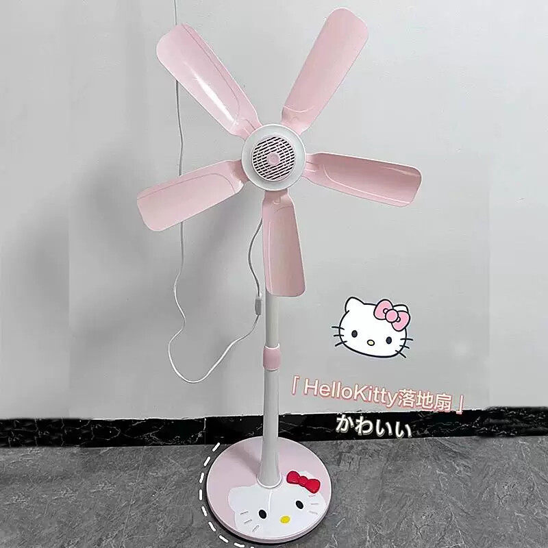 hellokitty落地扇家用小型卡通立式风扇软叶学生宿舍静音桌面床头
