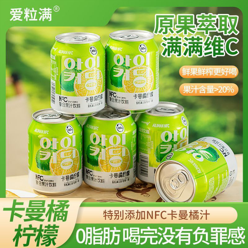 含果粒韩国风味柠檬味果肉果汁饮料葡萄汁年货送礼整箱饮品