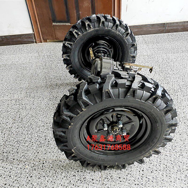 两轮摩托车改装三轮摩托后桥倒挡传动电动三轮车改汽油机动高低速