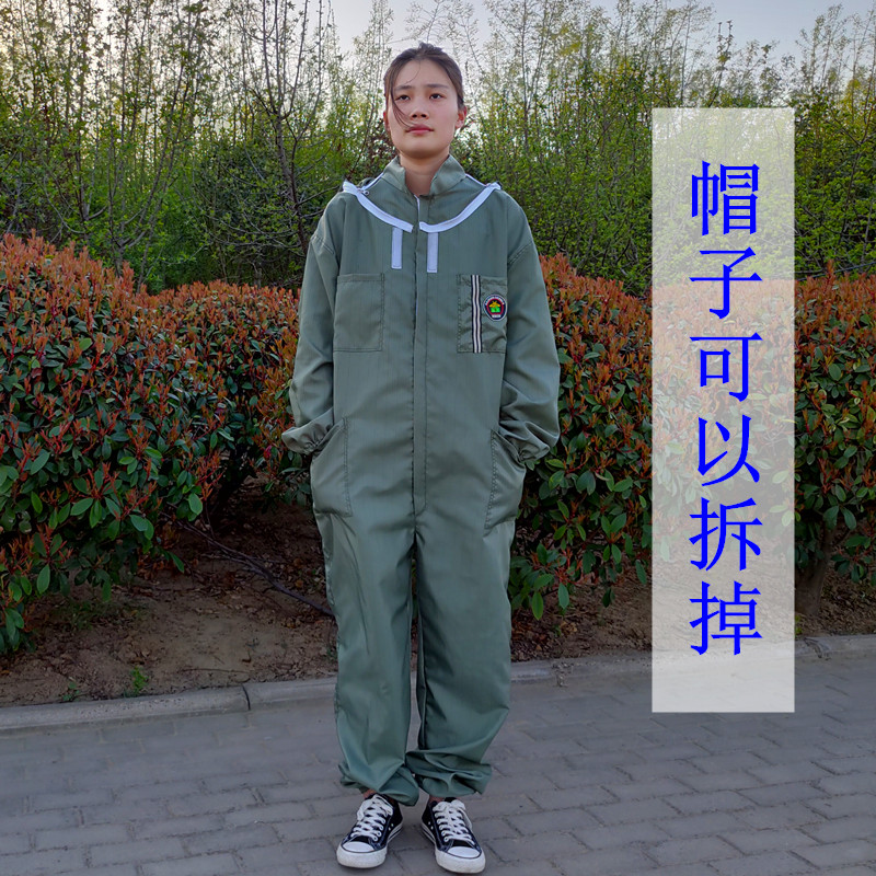 夏季透气养蜜蜂衣服防蜂服透气凉爽连身全套养蜂工具养蜂手套蜂刷