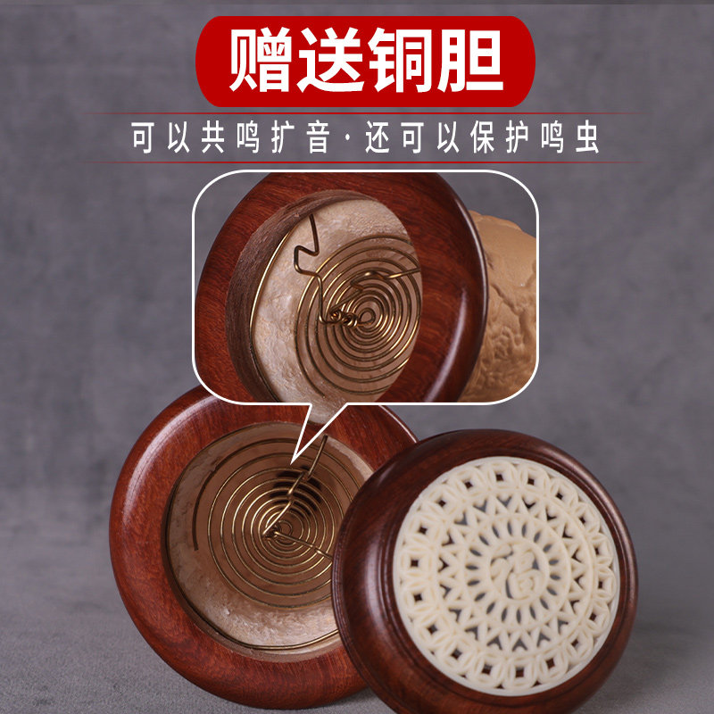 蝈蝈葫芦笼子天然鸡心高端精品过冬叫罐本长口盖配件簧架子保温套