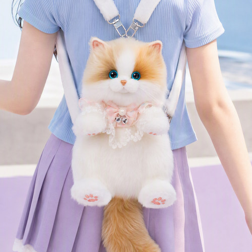 仿真猫咪毛绒玩偶精美礼盒包装