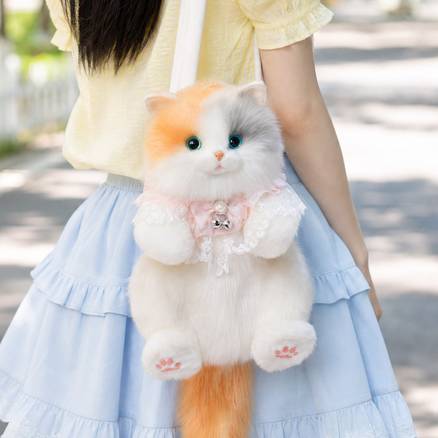 仿真小猫咪玩偶背包精美礼盒装