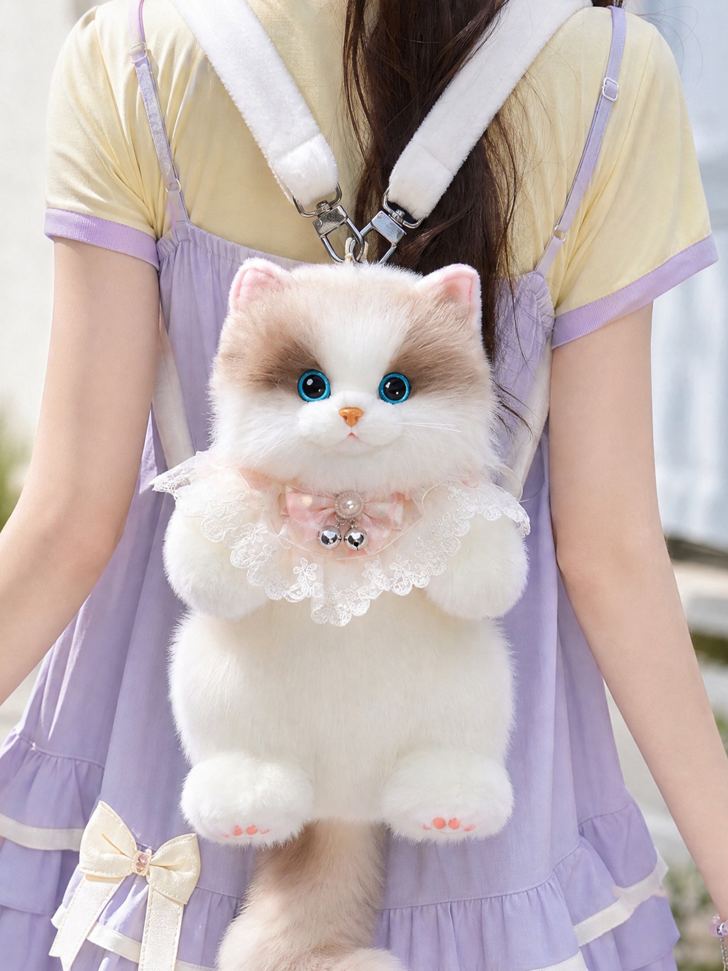 仿真小猫咪玩偶背包精美礼盒装