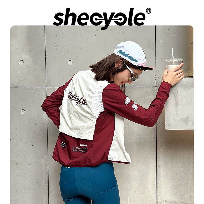 shecycle骑行服防风防泼水长袖公路自行车骑行风衣外套女秋