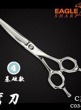 发型师专用美发理发剪刀鹰牌EAGLE鹰剪C系C01-600C弯刀 翘剪 功能