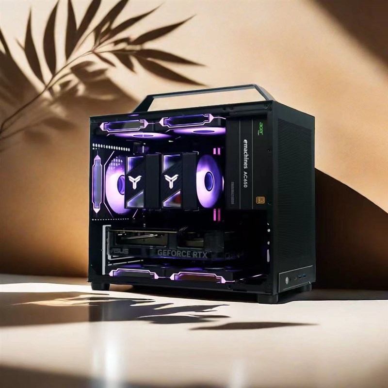 ALLA M200白色双网孔侧板机箱 迷你MATX小机箱 SPCC+钢化玻璃机壳