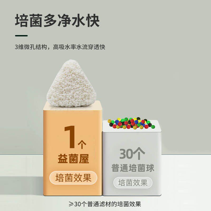 鱼缸过滤材料三维益菌屋硝化细菌鱼池水族箱专用纳米净水魔方培菌