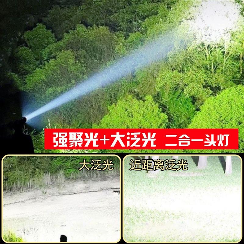 21700大激光炮强光头灯可充电超长续航夜钓灯远射灯聚光泛光头灯