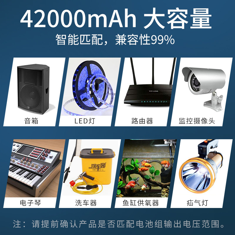 亿森能24V锂电池组大容量防水外壳A品18650电芯户外太阳能电源可