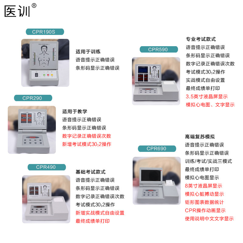 心肺复苏模拟人训练 CPR急救训练模特 全半身急救练习模型