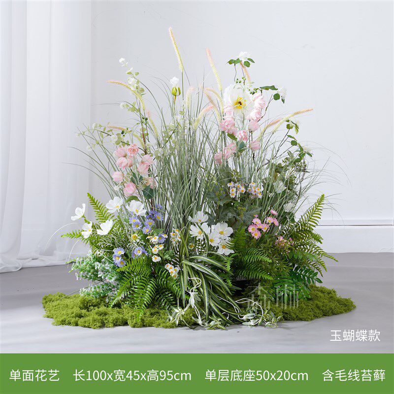 仿真绿植造景假花芦苇草丛布置橱窗植物景观装饰摆设酒店庭院软装
