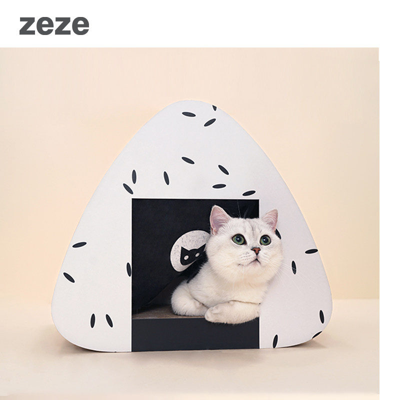 饭团猫抓板耐磨立式猫抓柱创意磨爪猫爪板不掉屑瓦楞纸猫窝猫抓窝