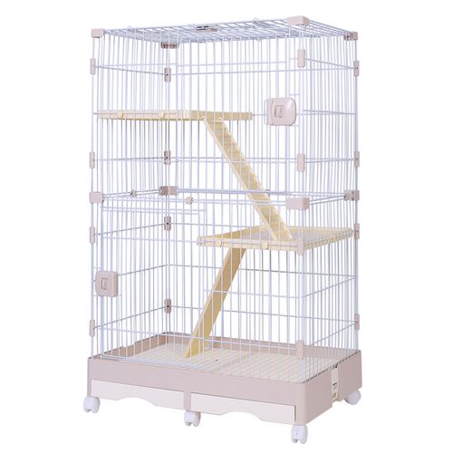 防喷尿兔笼荷兰猪用品兔子笼子宠物养殖笼猫狗笼双层宠物别墅抽屉