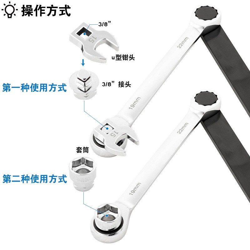 汽车发动机正时皮带轮调整扳手涨紧器加长可调惰性轮拆卸专用工具