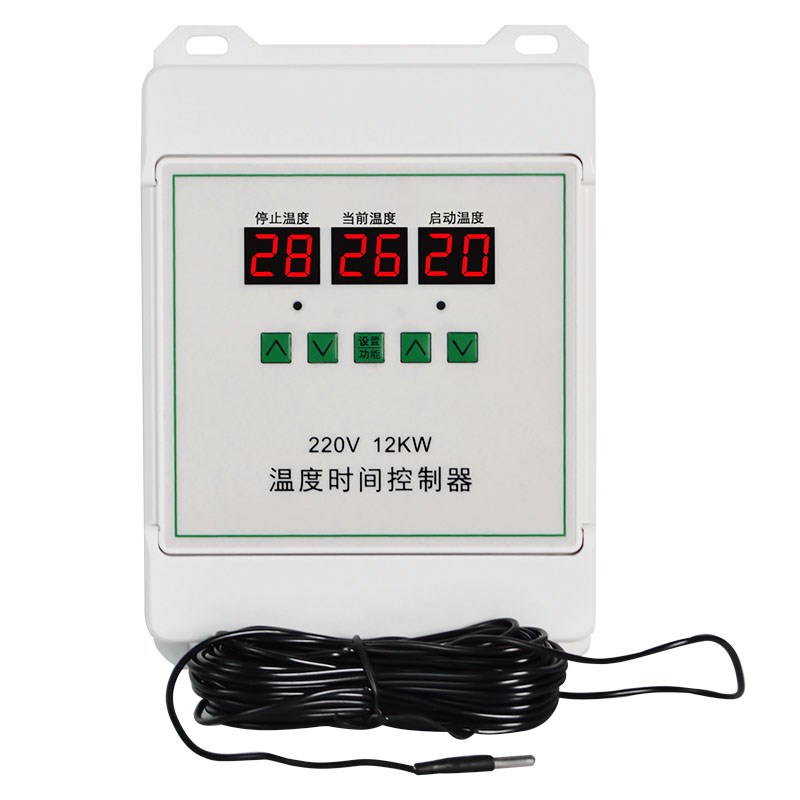 220V380V大功率12KW智能温控开关循环泵水暖地暖锅炉加热器温控器
