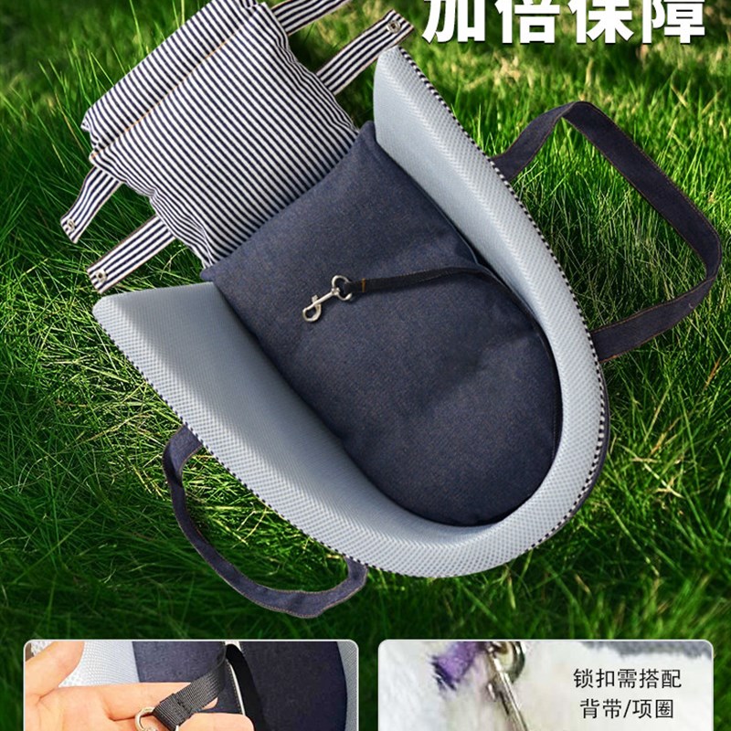 啵拉宠物中控车载窝小型犬专用安全座椅牛仔车载狗窝四季通用