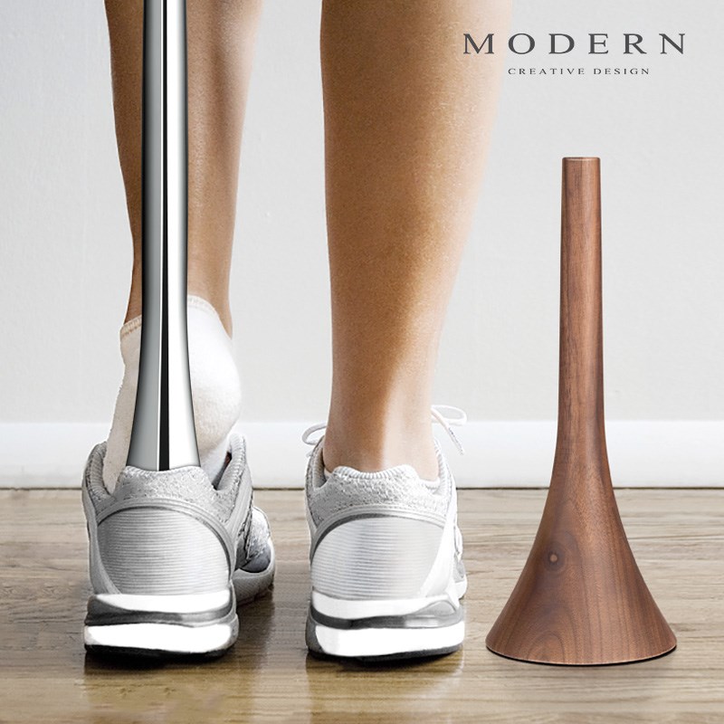 MODERN摩登创意超长鞋拔轻奢长柄家用不锈钢鞋耙玄关自立式鞋拔子