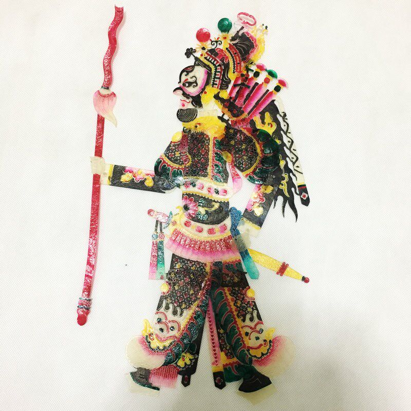 皮影戏人物带操作杆 动感皮影手工艺品中国特色礼品送小朋友礼物