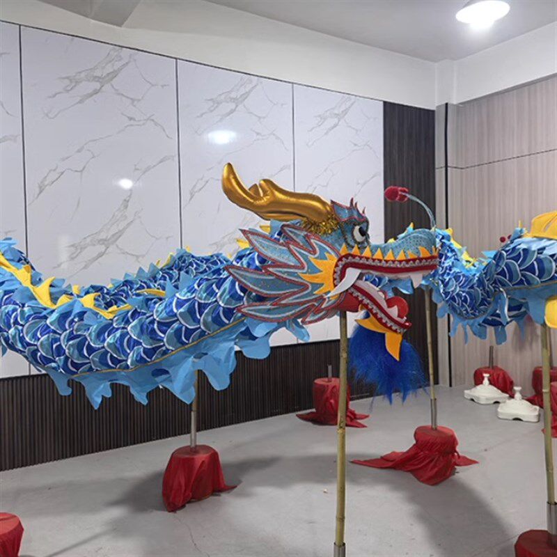 5号学生龙儿童龙绸缎龙8寸龙7-14岁中小学生舞龙舞狮道具龙灯表演
