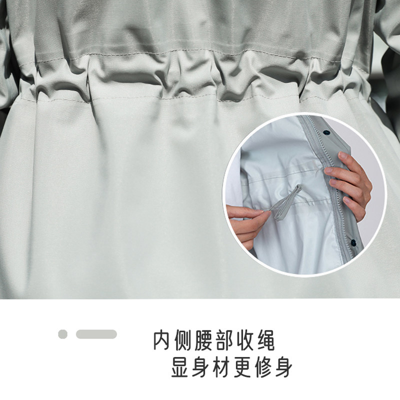 雨衣女款成人外穿两件式风衣式中长版小个子户外登山单人全身雨披