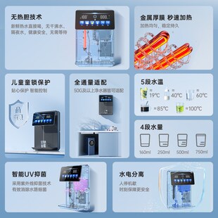 GOOTHO管线机家用壁挂式直饮机净水器即热饮水机水韵系列2024款