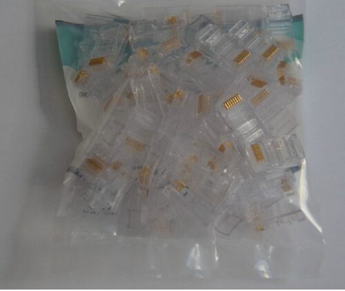 六类RJ45网线水晶头 网络8芯水晶头 100个/包