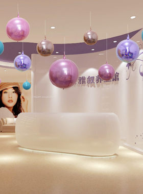 店面装饰气球周年庆活动开业气氛布置商场美容院珠宝金店吊顶场景