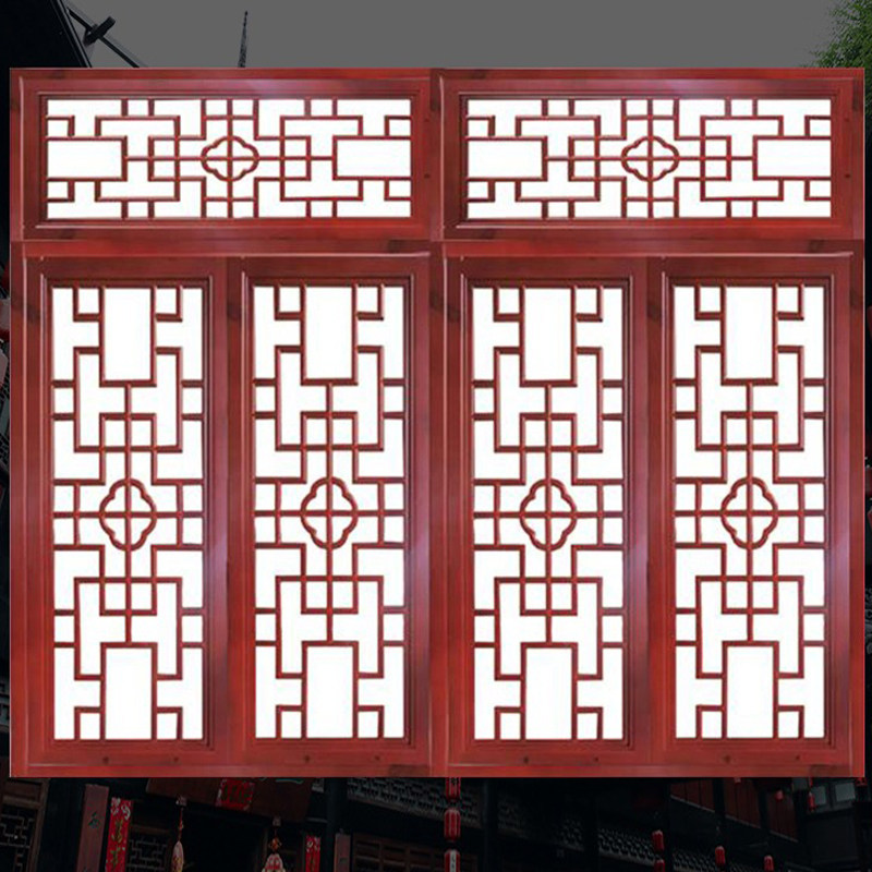 东阳木雕中式仿古窗子老旧实木门窗花格窗户农村木门庭院大门定制