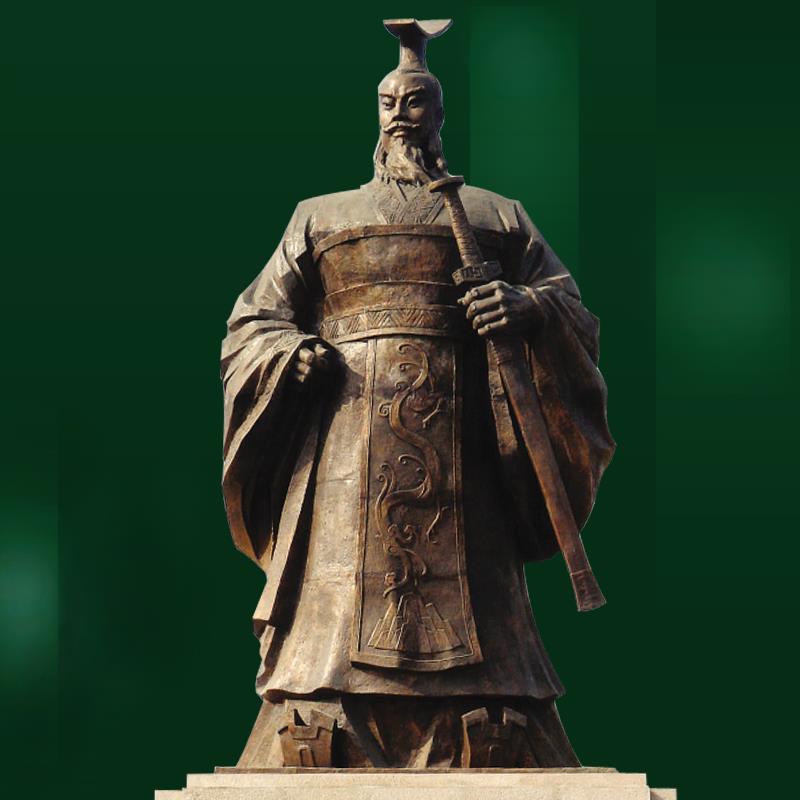 西汉高祖刘邦大型广场人物雕像古代历史名人公园户外玻璃钢雕塑