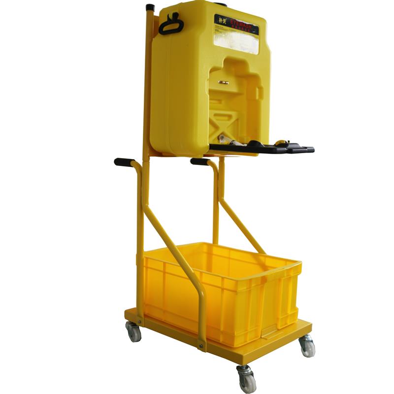 挂壁式洗眼器14加仑 53L便携式移动塑料洗眼桶壁挂式洗眼器PP材质