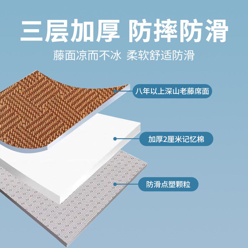 儿童凉席地垫夏天家用卧室清凉加厚阅读区地毯婴儿宝宝爬行玩具垫