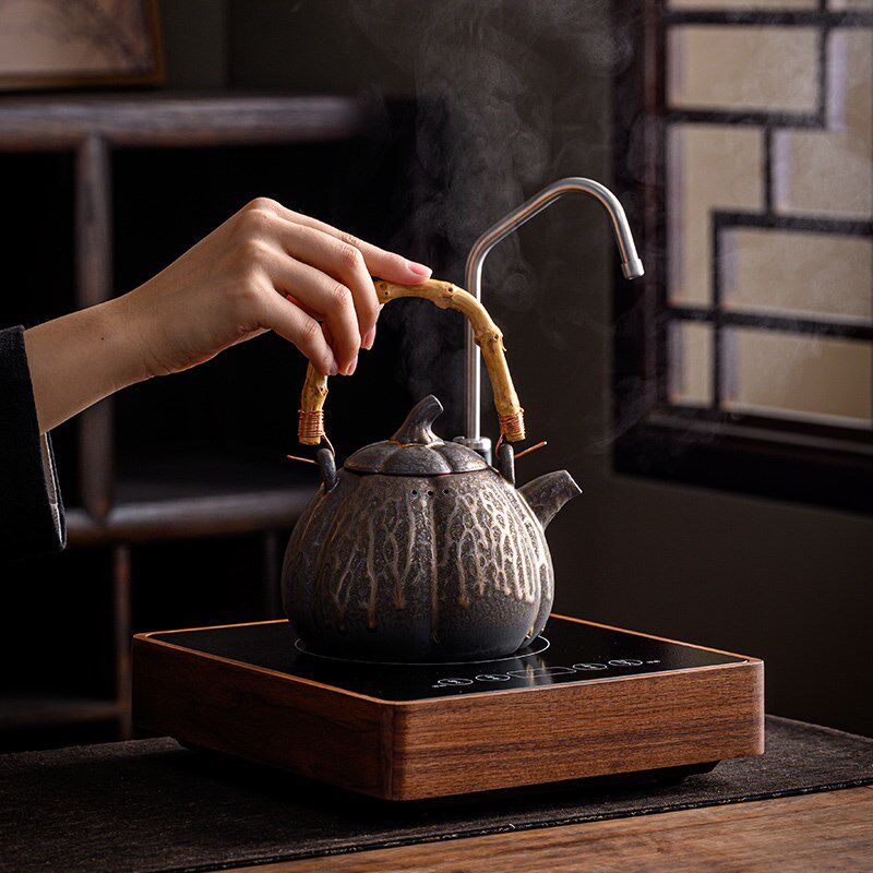 胡桃木自动上水电陶炉煮茶专用小型实木煮茶器烧水泡茶高端煮茶壶