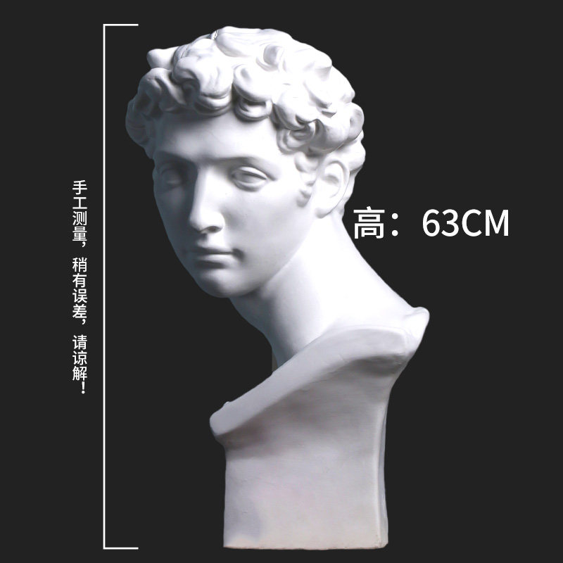 小卫石膏像石膏头像梅第奇H63CM美术石膏教具素描大号人物模型人