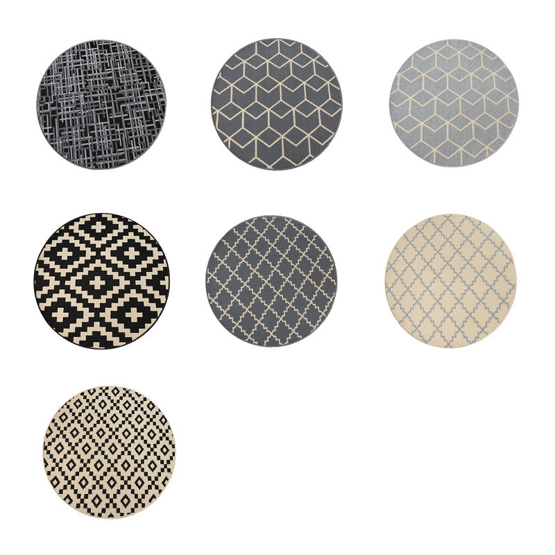 圆形办公室椅子地垫书房客厅卧室沙发地毯轻奢电脑桌电竞转椅垫子