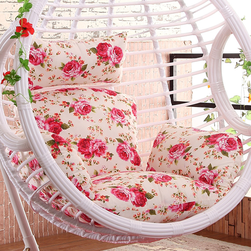 吊篮藤椅坐垫户外吊椅垫阳台秋千摇篮座垫换洗布套地毯吊杆配件