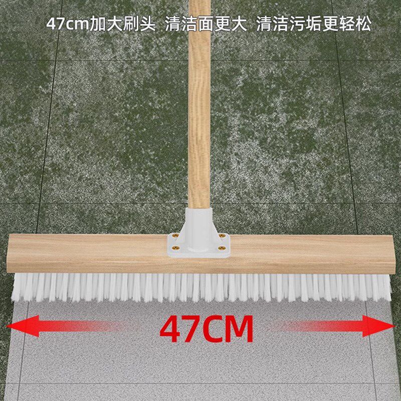 户外带柄清洁硬毛卫生间非不锈钢丝地板刷地刷子扫把铁丝缝隙浴室