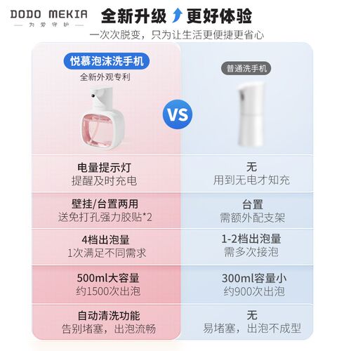 自动洗手液机感应器出泡沫洗手机智能电动儿童皂液器大容量壁挂
