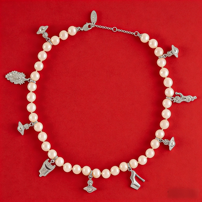 《现货秒发》土星anglo珍珠项链女轻奢小众设计感锁骨链