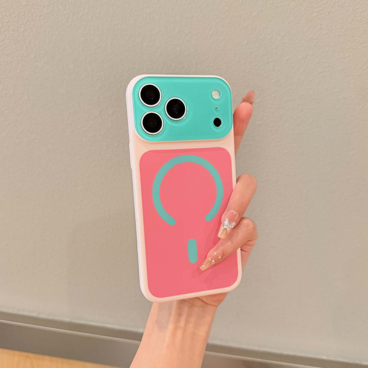 肤感磨砂粉撞色适用iPhone手机保护套/壳