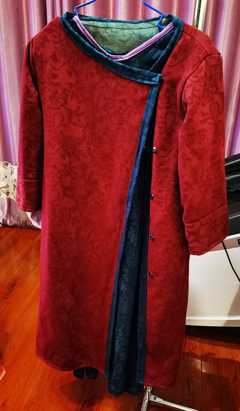 迹遇原创 棉麻布料 加绒加厚 秋冬棉袄大衣袍子亚麻服装面料 清仓