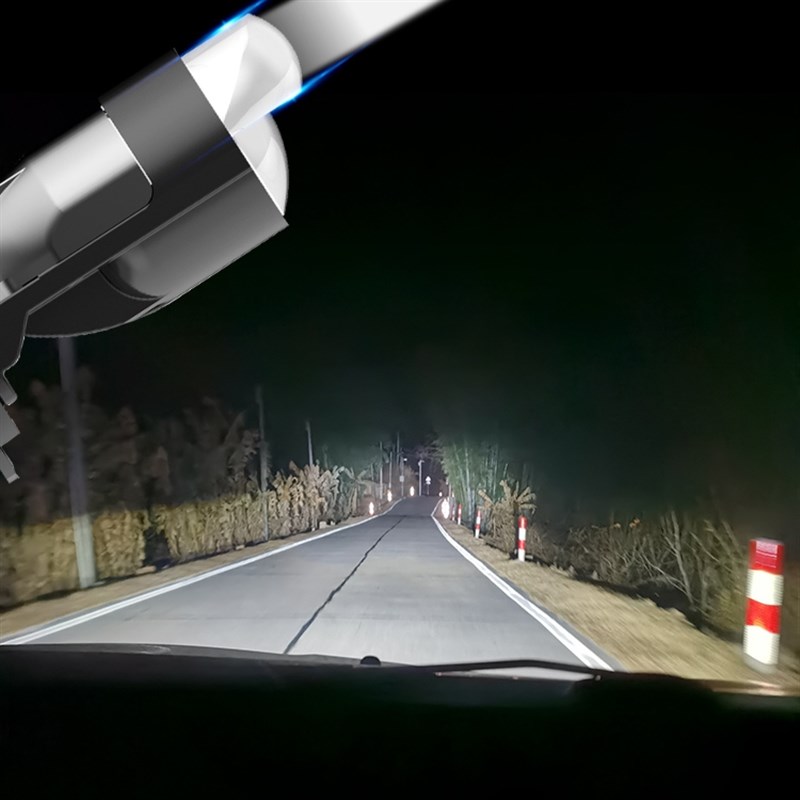 h4远近光一体汽车led大灯自带双光透镜摩托车灯泡24v货车激光改装
