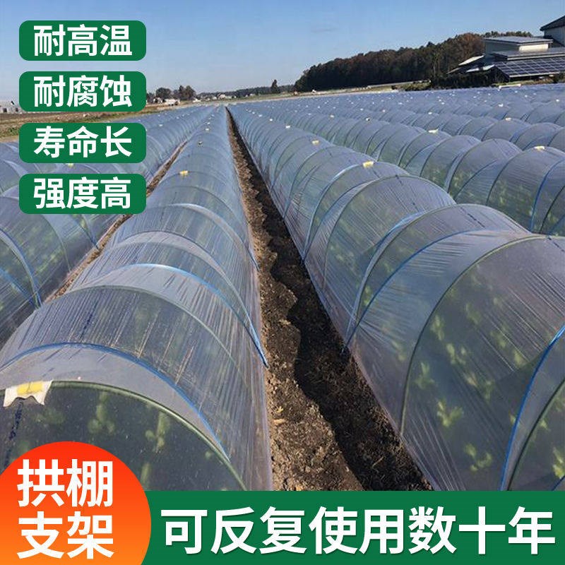 玻璃钢拱棚支架塑料大棚支撑架拱形架子地膜防雨园艺实心拱杆简易