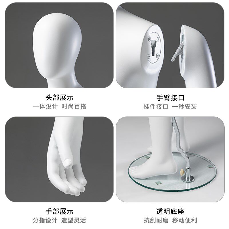 哑白儿童模特架服装橱窗道具小童人偶全身童装店童装模特展示架