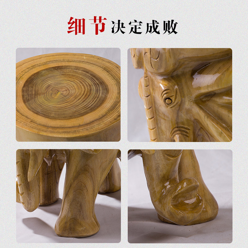 香樟木根雕招财大象凳象板凳实木雕刻象凳木凳子实木小矮凳换鞋凳
